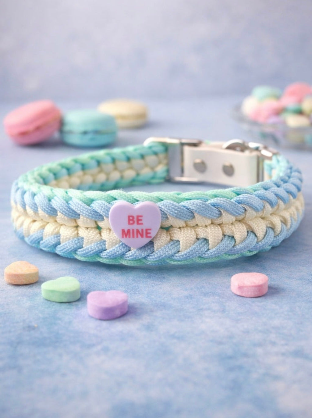 Candy Heart Paracord Dog Collar