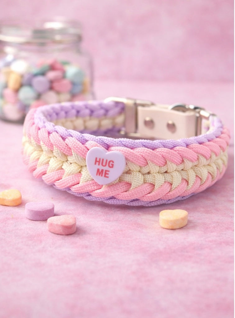 Candy Heart Paracord Dog Collar
